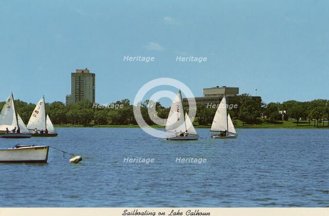 Sailing on Lake Calhoun, Minneapolis, Minnesota, USA, 1970. Artist: Unknown