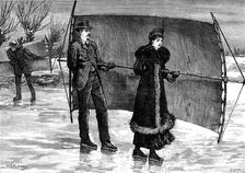 Sailing on skates, 1880. Creator: William James Palmer