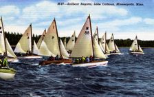 Sailing regatta, Lake Calhoun, Minneapolis, Minnesota, USA, 1949