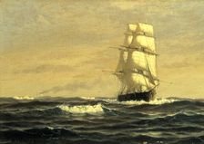 Sailing Ship--off Coast of Maine, 1876. Creator: William E. Norton