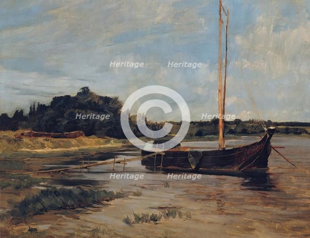 Sailing ship on the Havel, 1878. Creator: Carl Schuch.