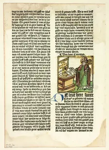 Saint Conrad from Der Heiligen Leben, Winterteil (Lives of the Saints..., 1487...assembled 1929. Creators: Unknown, Simon Koch, Jacobus de Voragine, Wilhelm Ludwig Schreiber