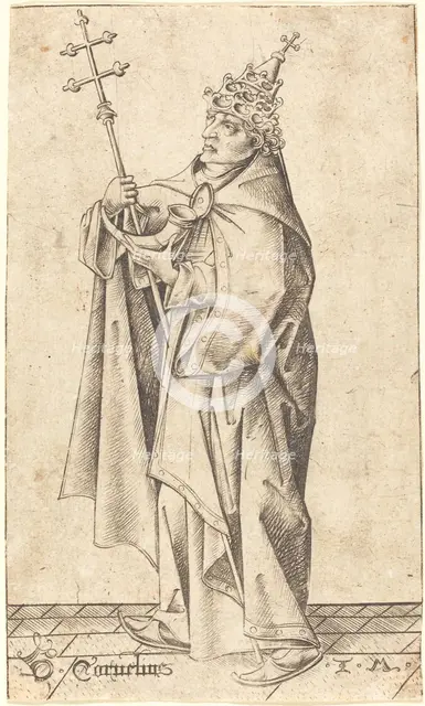Saint Cornelius, c. 1470. Creator: Israhel van Meckenem.