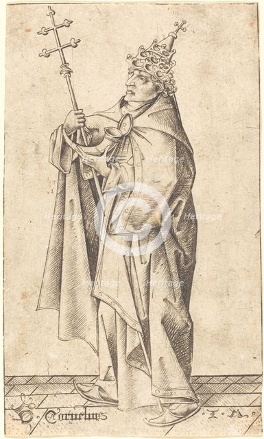 Saint Cornelius, c. 1470. Creator: Israhel van Meckenem.