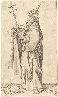 Saint Cornelius, c. 1470. Creator: Israhel van Meckenem