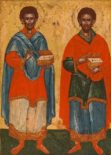 Saint Cosmas and Saint Damian, between 1500 and 1600. Creator: Cretan School