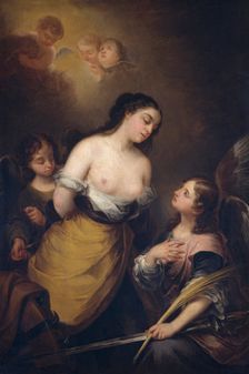 Saint Catherine, 19th century. Creator: Jose Gutierrez de la Vega