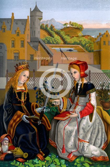 Saint Catherine of Alexandria, 15th century (1849).Artist: H Moulin
