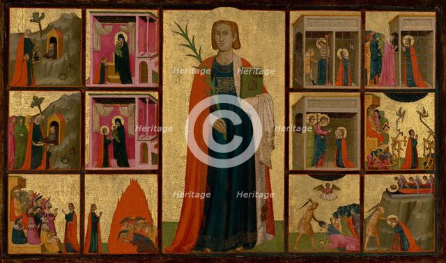 Saint Catherine of Alexandria and Twelve Scenes from Her Life, about 1330. Creators: Donato d'Arezzo, Gregorio d'Arezzo.