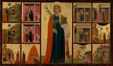 Saint Catherine of Alexandria and Twelve Scenes from Her Life, about 1330. Creators: Donato d'Arezzo, Gregorio d'Arezzo