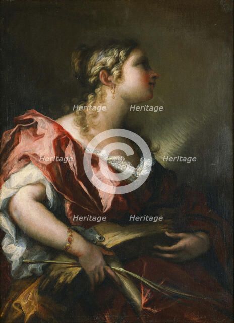 Saint Catherine of Alexandria. Artist: Pellegrini, Giovanni Antonio (1675-1741)