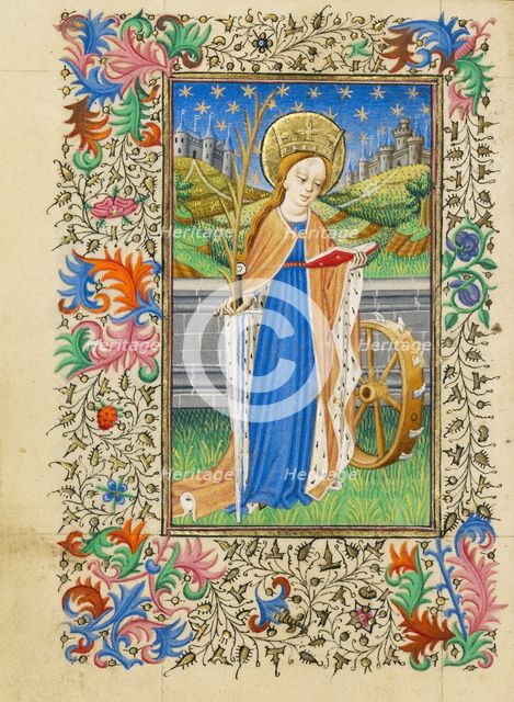 Saint Catherine of Alexandria; Book of Hours, about 1430-1440. Creator: Fastolf Master.