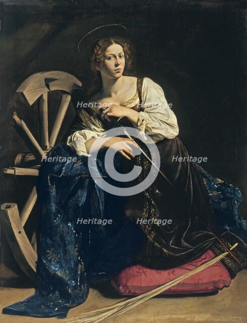 Saint Catherine of Alexandria, c. 1598. Artist: Caravaggio, Michelangelo (1571-1610)