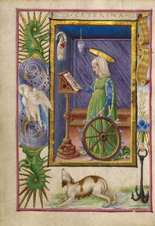 Saint Catherine of Alexandria; Gualenghi-d'Este Hours, about 1469. Creator: Taddeo Crivelli