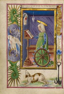 Saint Catherine of Alexandria; Gualenghi-d'Este Hours, about 1469. Creator: Taddeo Crivelli