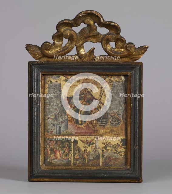 Saint Catherine of Alexandria with Three Scenes from Her Life, 18th century. Creator: Unknown.