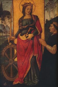 Saint Catherine of Alexandria with a Donor c1480. Artist: Bernardino Pinturicchio
