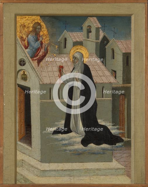 Saint Catherine of Siena Exchanging Her Heart with Christ. Creator: Giovanni di Paolo.