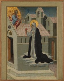 Saint Catherine of Siena Exchanging Her Heart with Christ. Creator: Giovanni di Paolo