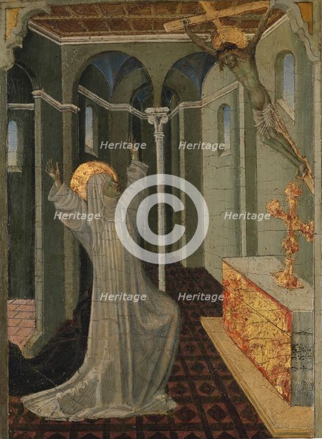 Saint Catherine of Siena Receiving the Stigmata, ca. 1447-65. Creator: Giovanni di Paolo.