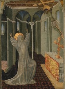 Saint Catherine of Siena Receiving the Stigmata, ca. 1447-65. Creator: Giovanni di Paolo
