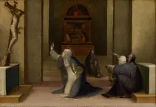 Saint Catherine of Siena Receiving the Stigmata, about 1513-1515. Creator: Domenico Beccafumi