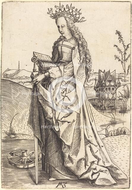 Saint Catherine, c. 1500. Creator: Master MZ.