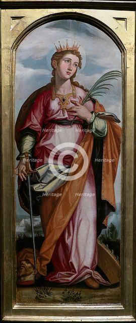 Saint Catherine, c1608. Creator: Francisco Pacheco.