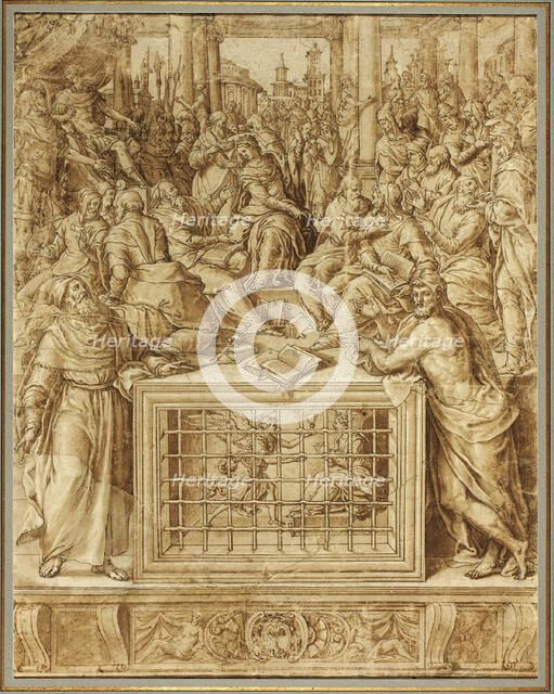 Saint Catherine Disputing with the Philosophers, 1562/63. Creator: Livio Agresti da Forlì.