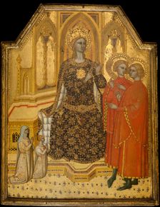 Saint Catherine Disputing and Two Donors, possibly ca. 1380. Creator: Cenni di Francesco di Ser Cenni