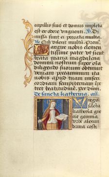 Saint Catherine; Poncher Hours, about 1500. Creator: Master of Jacques de Besancon