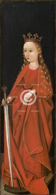 Saint Catherine [right wing exterior], c. 1480/1490. Creator: Master of the Starck Triptych.