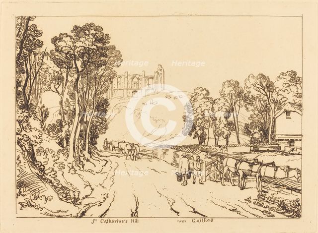 Saint Catherine's Hill Near Guilford, published 1811. Creator: JMW Turner.
