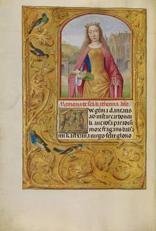 Saint Catherine with a Sword and a Book; Spinola Hours, about 1510-1520. Creator: Workshop of Master of the First Prayer Book of Maximilian