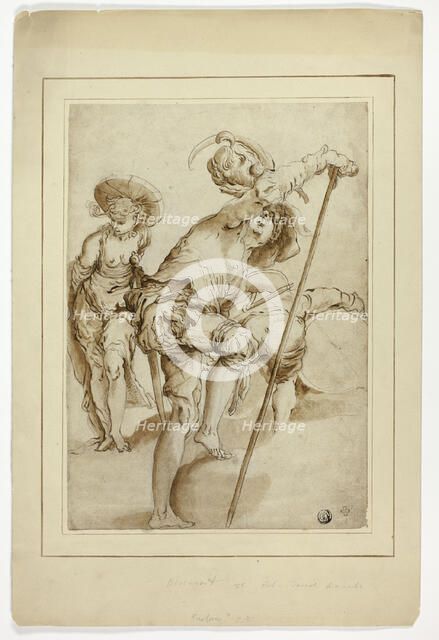 Saint Catherine with Two Men, n.d. Creator: Abraham Bloemaert.