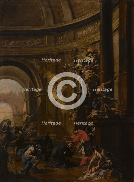 Saint Carlo Borromeo Receiving the Oblates , . Creator: Magnasco; Alessandro (1667-1749).