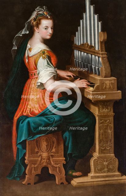 Saint Cecilia, 1568. Creator: Campi, Bernardino (1522-1591).
