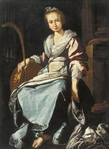 Saint Cecilia, 1625. Creator: Workshop of Bernardo Strozzi