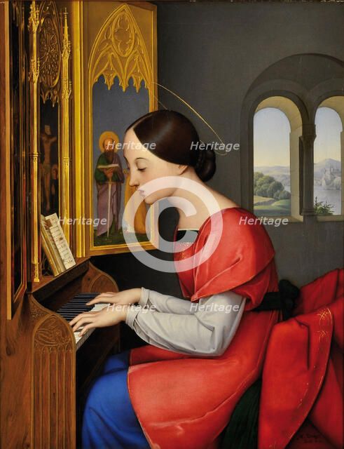 Saint Cecilia, 1823. Artist: Dräger, Anton Josef (1794-1833)
