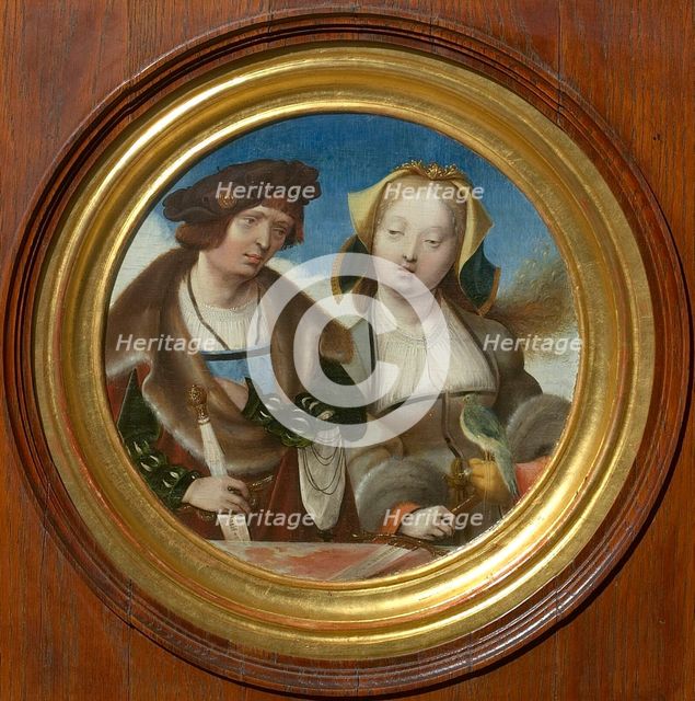 Saint Cecilia and Saint Valerian, c. 1520. Creator: Engebrechtsz., Cornelis (ca. 1462-1527).