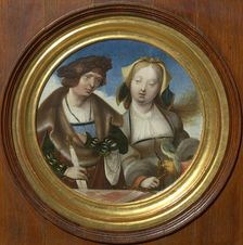 Saint Cecilia and Saint Valerian, c. 1520. Creator: Engebrechtsz., Cornelis (ca. 1462-1527)