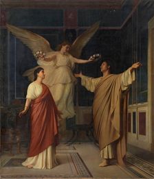 Saint Cecilia and Saint Valerian, c1866. Creator: Alejo Vera Estaca