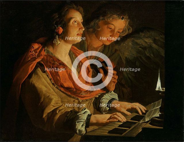 Saint Cecilia and the Angel.