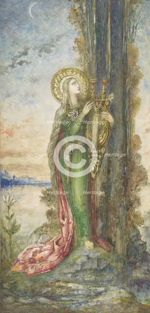 Saint Cecilia, ca. 1890-95. Creator: Gustave Moreau.