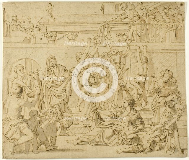 Saint Cecilia Distributing Alms to the Poor, after 1615. Creator: Domenichino.