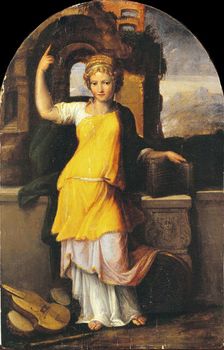 Saint Cecilia, First Half of 16th cen. Creator: Girolamo da Carpi (Girolamo Sellari) (1501-1556)