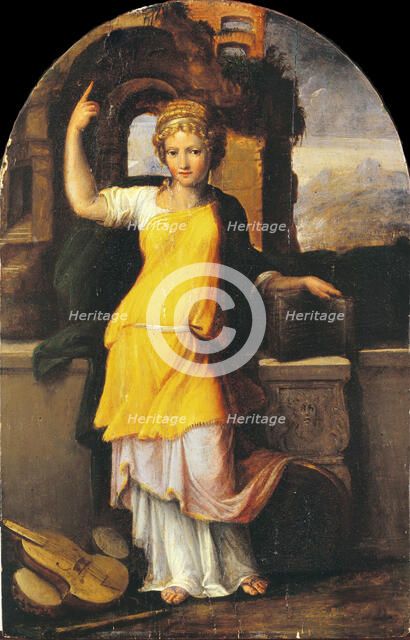 Saint Cecilia, First Half of 16th cen. Creator: Girolamo da Carpi (Girolamo Sellari) (1501-1556).