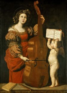 Saint Cecilia Playing the Viol, c. 1616-1617. Creator: Domenichino (1581-1641)