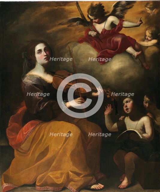 Saint Cecilia, Second Quarter of the 17th century. Creator: De Rosa (Annella di Massimo), Diana (1602-1643).