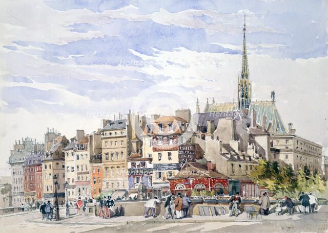 'Saint Chapelle and Palace of Justice', c1822-1878.  Artist: Charles Claude Pyne